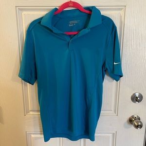 Nike Golf Size Small Blue Short Sleeve Polo